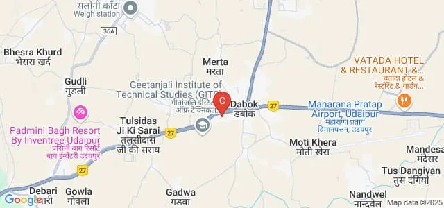 Rajasthan Vidyapeeth Homoeopathic Medical College, Vidyapeeth Campus, Udaipur Map