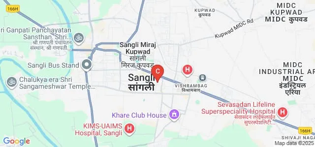 Vasantdada Patil Ayurvedic Medical College and Institute of Yoga, Sangli Map