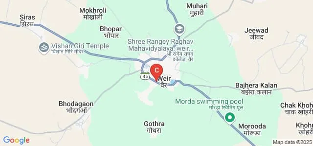 MG College, Weir Bharatpur Map
