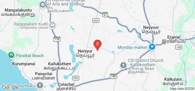 Bethesda College of Education, Kanyakumari Map