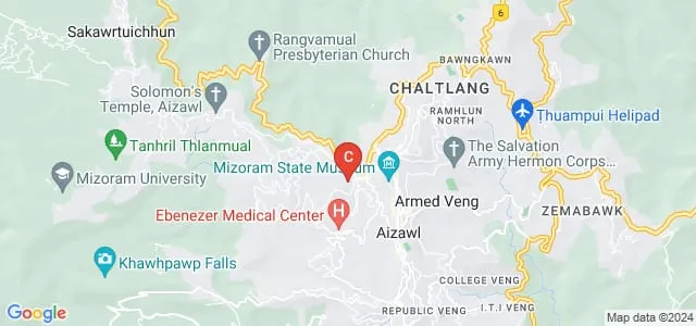 Helen Lowry College, Aizawl Map
