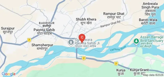 BKD College of Education for Women, Paonta Sahib Map