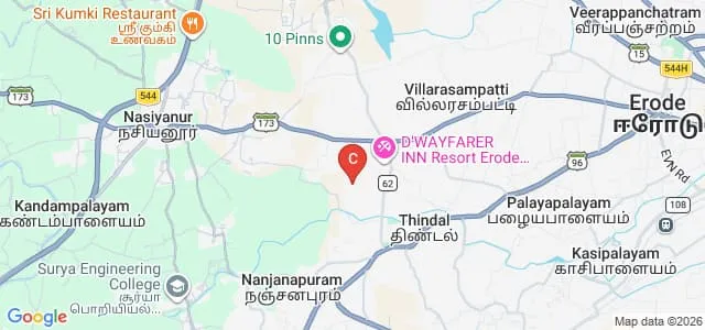 Vellalar College of Pharmacy, Erode Map