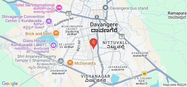 Government First Grade College, Davanagere Map