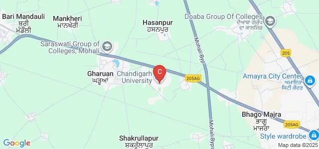 Centre for Advanced Studies in Social Sciences and Management, Chandigarh University, Chandigarh Map