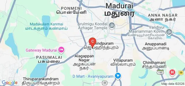 Shrinidhi College of Health Sciences and Research, Madurai Map
