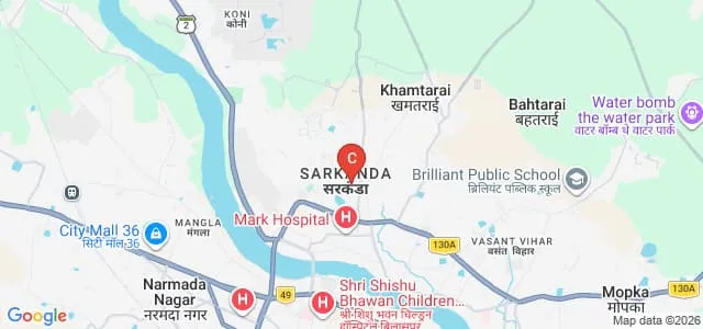 Nalini Prabha Dev Prasad Roy Arts and Commerce College, Bilaspur Map