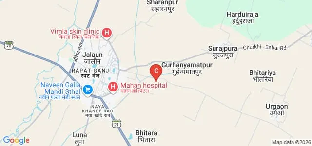 Seth Virendra Kumar Mahavidyalaya, Jalaun Map