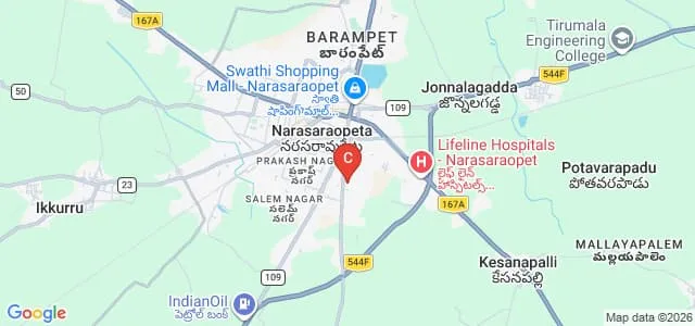Narasaraopeta Engineering College, Narasaraopet Map