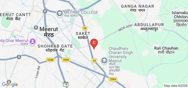 Department of Computer Application, Chaudhary Charan Singh University, Meerut Map