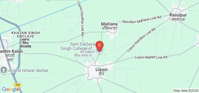 Sant Darbara Singh PG College for Women, Lopon Map