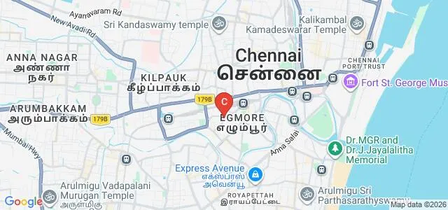 Ethiraj College for Women, Chennai Map