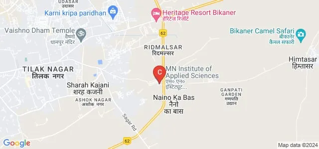 MN College and Research Institute, Bikaner Map