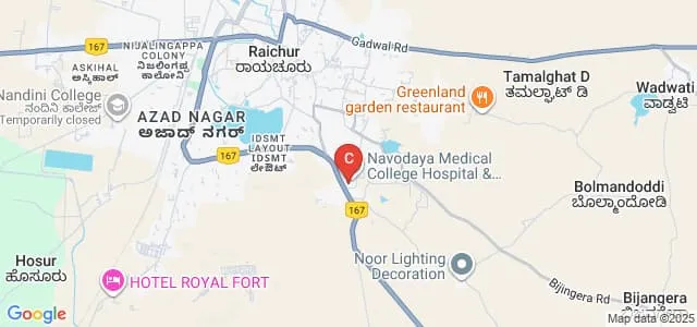 Navodaya Dental College, Raichur Map
