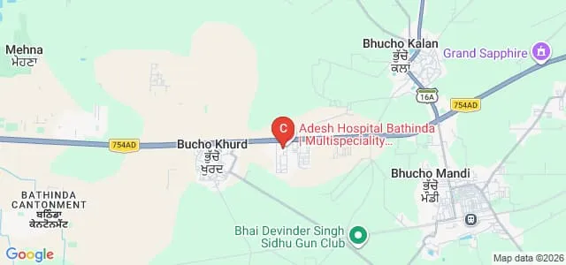 Adesh Institute of Pharmacy and Biomedical Sciences, Bathinda Map