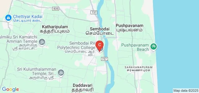 Sembodai Rukmani Varatharajan Engineering College, Nagapattinam Map