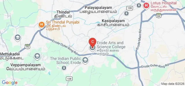 Dr RANM Arts and Science College, Erode Map