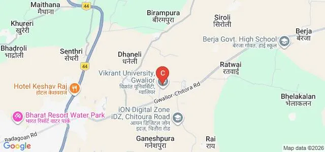 School of Pharmacy, Vikrant University, Gwalior Map