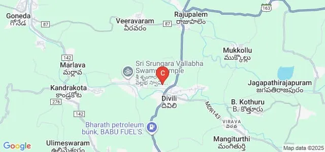 Kakinada Institute of Technology and Science, Divili Map