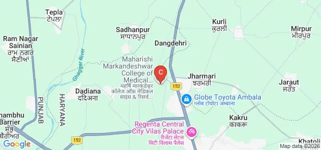 Maharishi Markandeshwar College of Nursing, Mullana Map