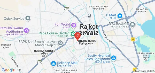 Shri Sadgurudev Shri Ranchhoddasji Bapu Mahila Home Science College and Lt Meenaben Jayantilal Kundaliya English Medium Mahila Commerce and BBA College, Rajkot Map