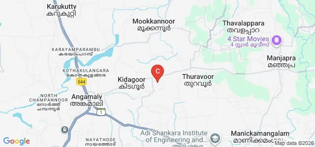 Auxilium College of Education, Kidangoor Map
