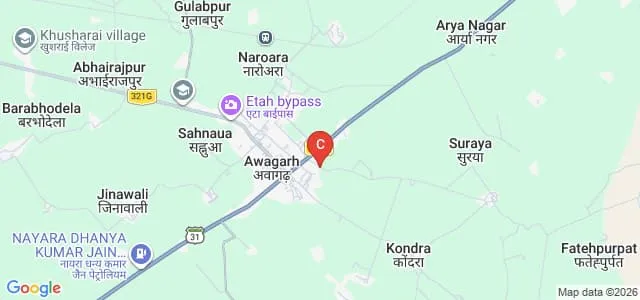 Suraj Singh Memorial College, Etah Map