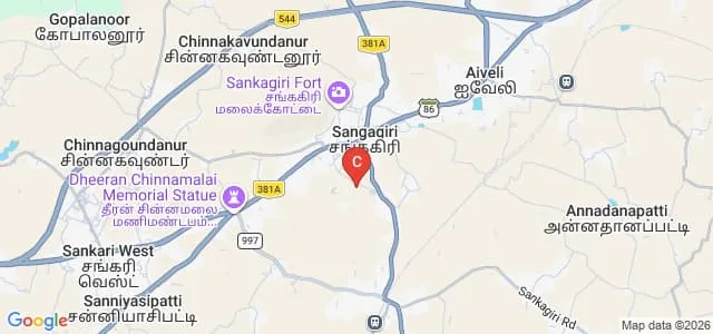 PSG College of Education, Sankari Map