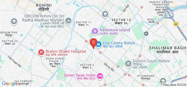 Rajiv Gandhi Cancer Institute and Research Centre, Delhi Map