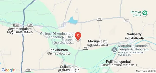College of Agricultural Technology, Theni Map