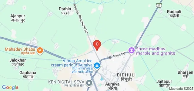Shri Gulab Singh Mahavidyalaya, Auraiya Map