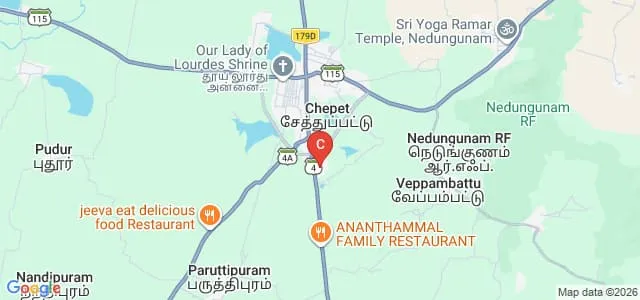 Dhivya College of Education, Tiruvannamalai Map