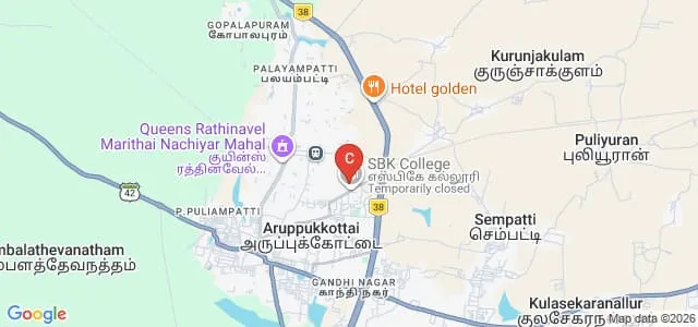 Saiva Bhanu Kshatriya College, Aruppukottai Map