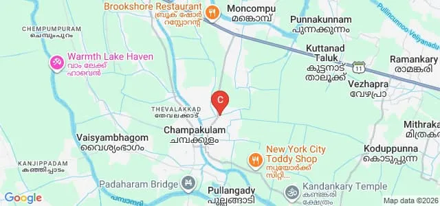 Fr Porukara CMI College of Advanced Studies, Alappuzha Map