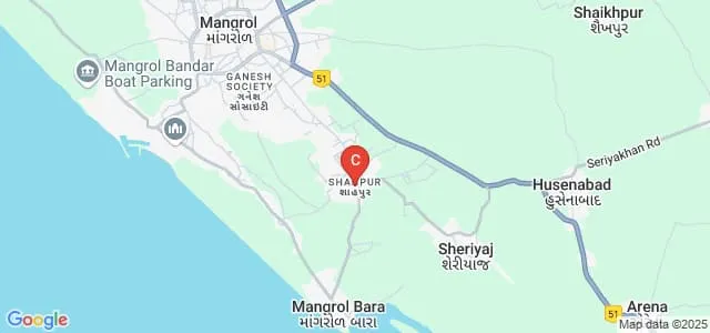 Shri MN Kampani Arts and AK Shah Commerce College, Mangrol Map