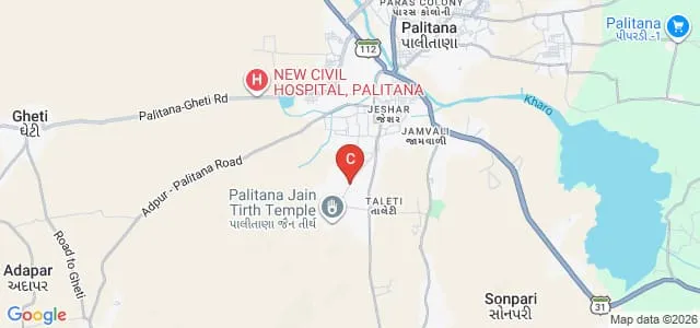 Smt PNR Shah Mahila Arts and Commerce College, Palitana Map