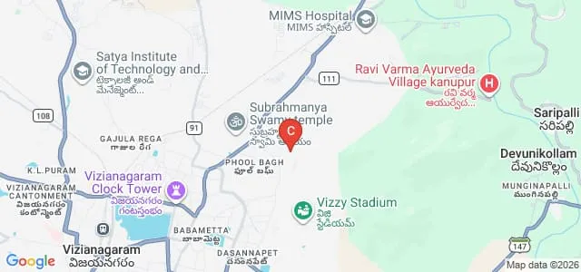 Maharajahs College Autonomous, Vizianagaram Map