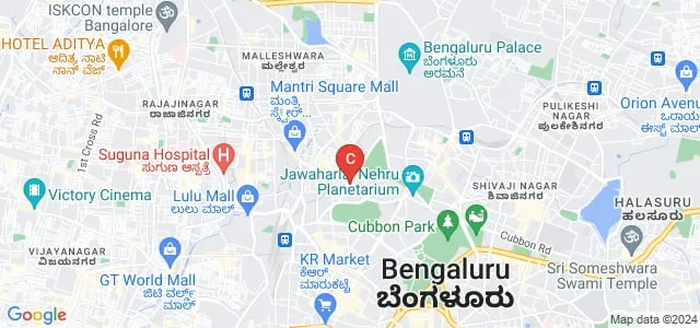 Bangalore school of Visual Arts Evening, Bengaluru Map