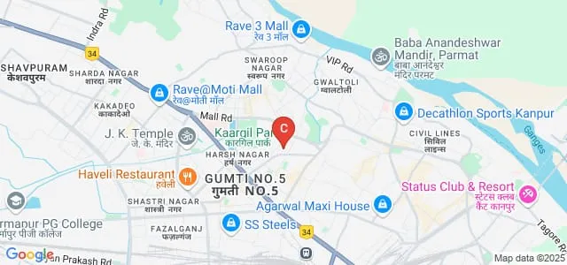 Acharya Narendra Dev Mahapalika Mahila Mahavidyalaya, Kanpur Map