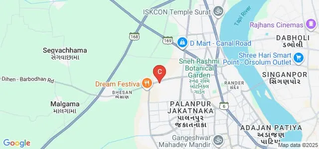 SPB Physiotherapy College, Surat Map