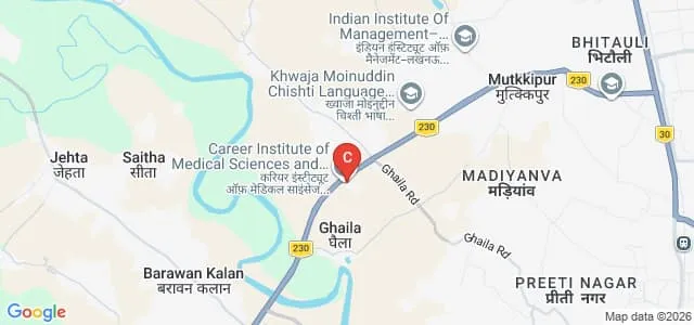 Career Institute of Medical Sciences and Hospital, Lucknow Map