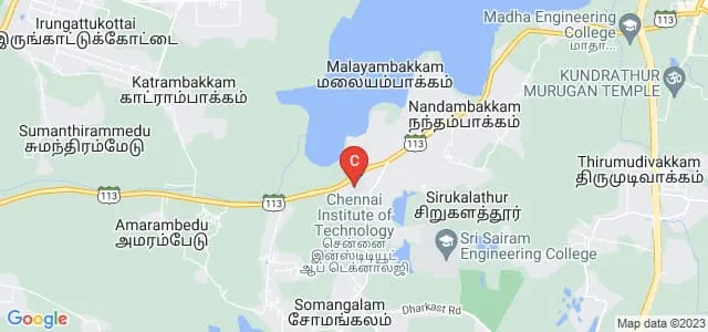 Chennai Institute of Technology and Applied Research, Chennai Map