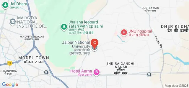 School of Hotel Management and Catering Technology, Jaipur National University, Jaipur Map
