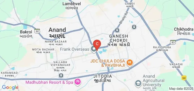 Anand College of Legal Studies, Anand Map