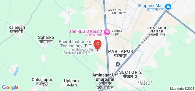 Bharat Institute of Technology School of Computer Application, Meerut Map