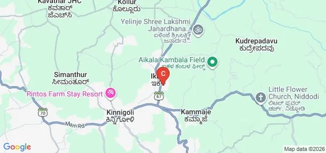 Pompei College, Kinnigoli Map
