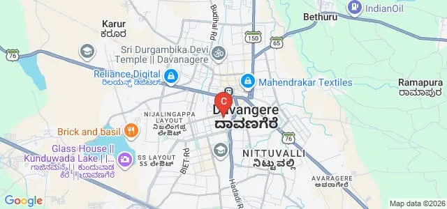 AV Kamalamma College for Women, Davangere Map