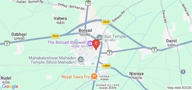 Shree Ratanshi Purushottam Anada College of Education, Anand Map