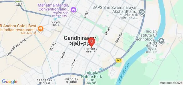Chaudhari Institute of Nursing, Gandhinagar Map