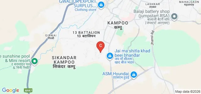 Nagaji Institute of Pharmaceutical Sciences, Gwalior Map